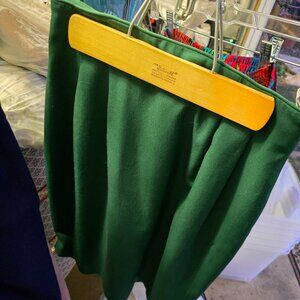 Vintage John Meyer Petite High-Waisted Green Midi Skirt - Size 8